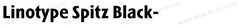 Linotype Spitz Black字体转换